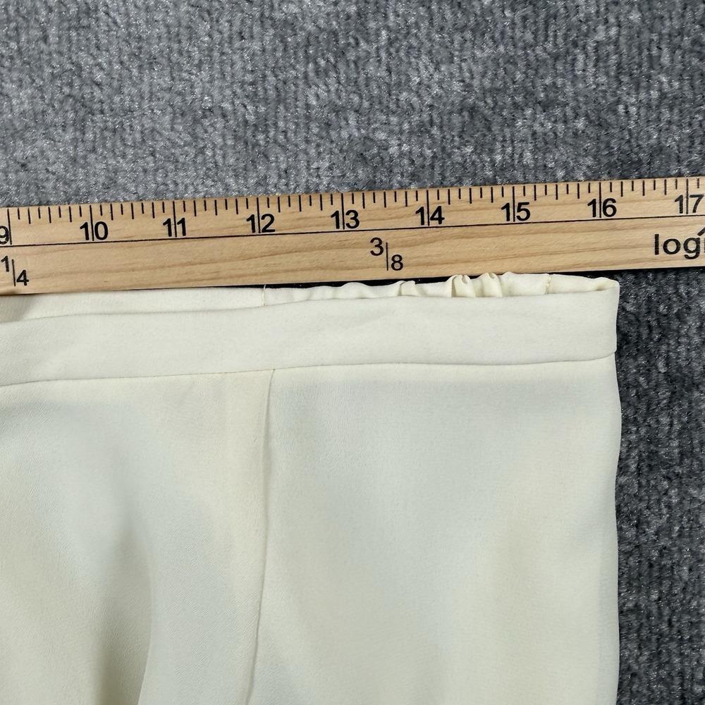 VTG David Warren Pants Women's 16 Ivory Lined Flowy Wide Leg High Rise Party - Picture 5 of 8